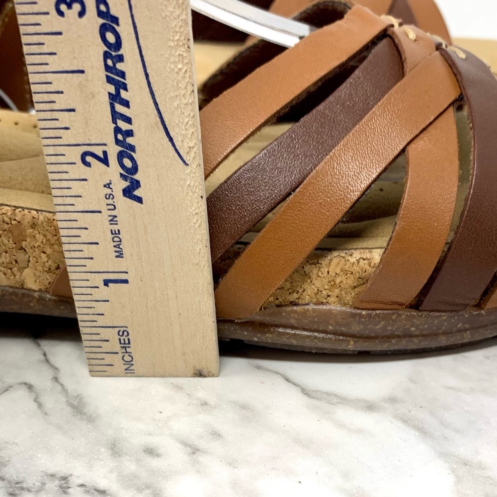 Clarks Roseville Cove Multi Strap Comfort Brown Leather Sandals 9.5 Bohemian - Picture 12 of 16